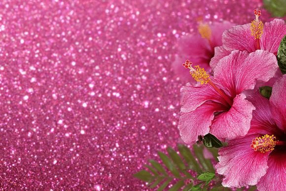 Download Pink Glitter Floral Texture - Pink Collection