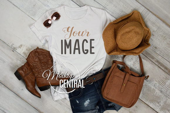 Download Country Western Rustic T-Shirt Mockup - Premium Resources