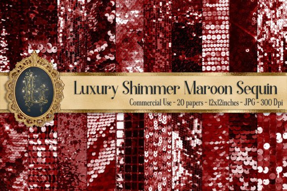 Download Luxury Shimmer Maroon Sequin Papers - Luxury shimmer Collection