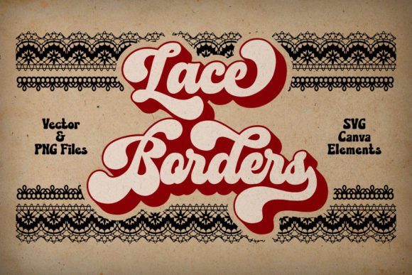 Download Dark Lace Border Graphics Canva Elements - Dark lace Collection