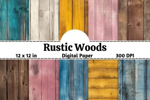 Download Rustic Wood Background Digital Paper - Premium Bundle