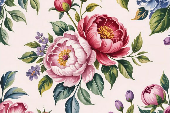 Download Artistic Peony Rose Floral Background - Premium Resources