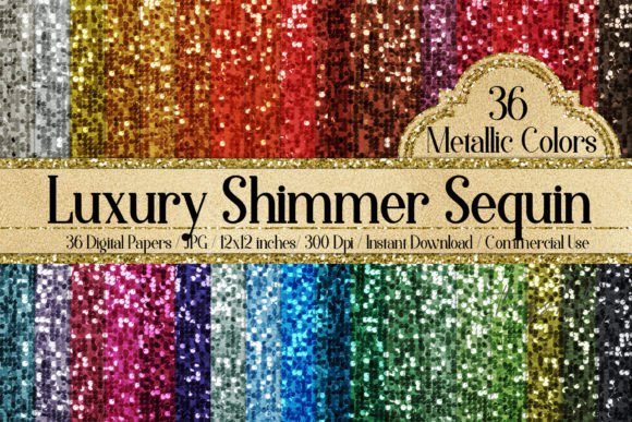 Download Luxury Shimmer Sequin Metallic Color - Luxury shimmer Collection