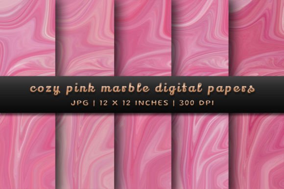 Download Cozy Pink Marble Pattern Digital Papers - Pink Collection