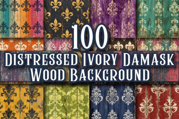 Download Distressed Ivory Damask Wood Background - Premium Resources