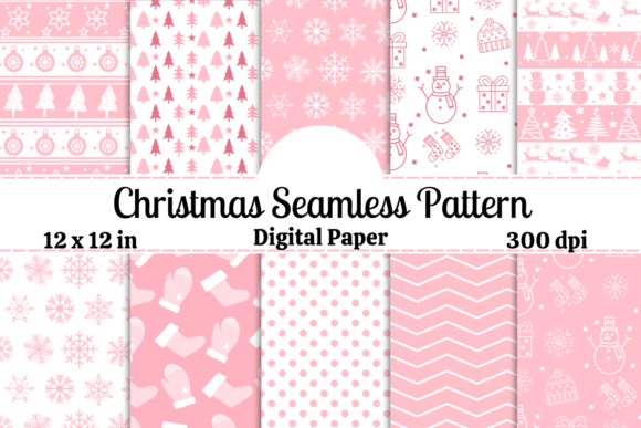 Download Merry Christmas Pattern - Pink &amp; White - Pink Collection