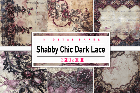 Download Shabby Chic Dark Lace - Dark lace Collection