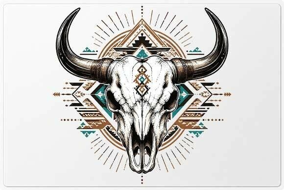 Download Boho Buffalo Skull PNG - Buffalo Collection