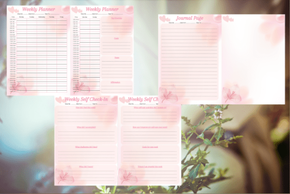 Download Pink &amp; White Weekly Planner - Pink Collection