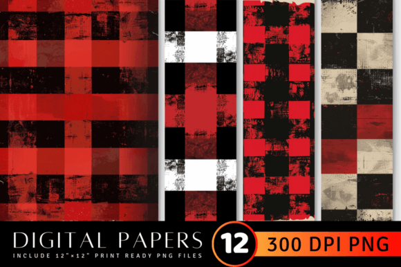 Download Retro Lumberjack Buffalo Plaid Digital P - Buffalo Collection